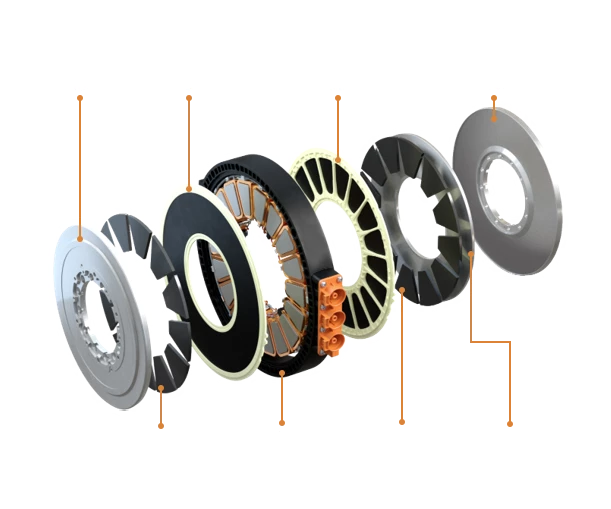 Slim, stackable axial flux motor powers up world's largest aircraft