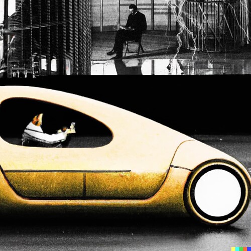 DALL·E 2023-01-21 10.18.42 - back to the future tesla flying car retro wireless powered